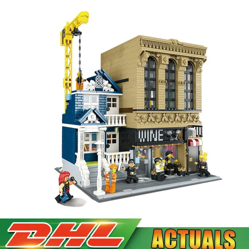 

DHL 15035 2841Pcs Creative MOC The Bars and Financial Companies Set Children Educational Building Blocks Bricks Toys Legoings