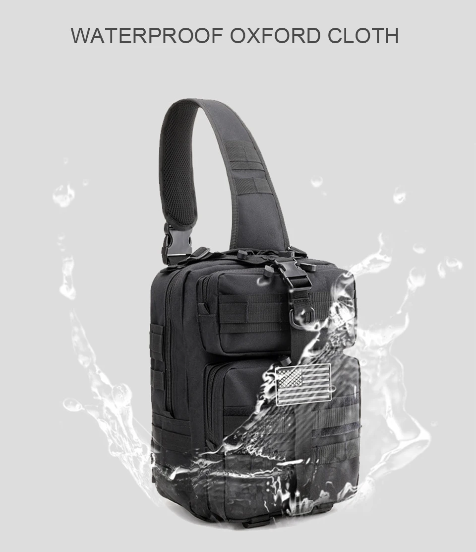 Outdoor Sports Military Bag Tactical Bags Chest Crossbody Bag Pack Waterproof Camouflage Bagpack Shoulder Molle Assault Daypack (4)
