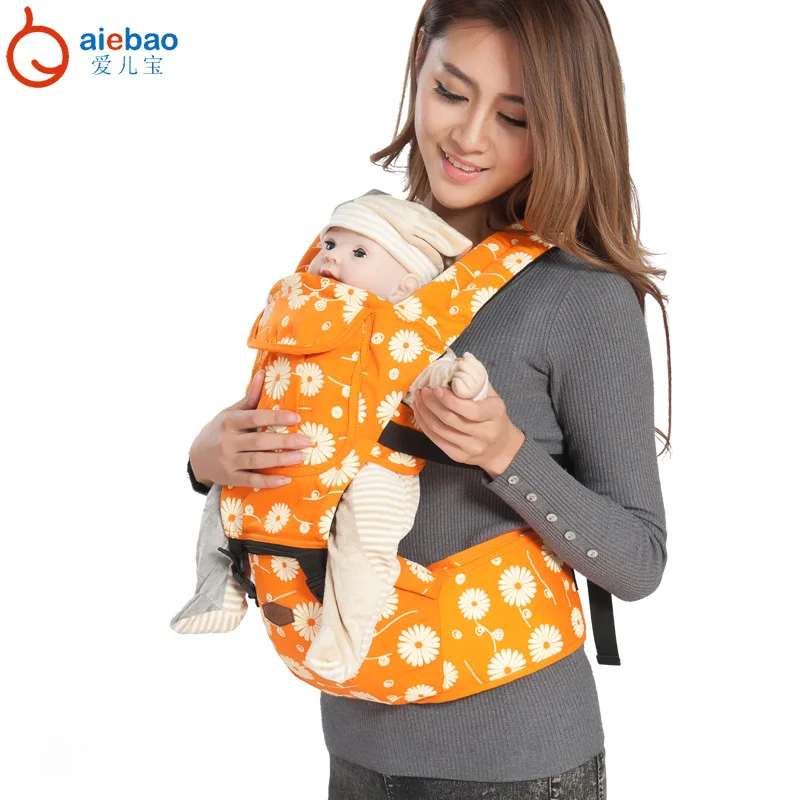 3 36 Months Baby Carrier Hip Seat 2 in 1 Printing Cotton Infant