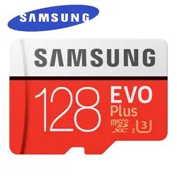 Samsung EVO Plus MicroSD карты памяти 128 ГБ Class10 microSDXC U3 UHS-I карты памяти 4 К HD с адаптером для Смартфон, Планшеты, и т. д