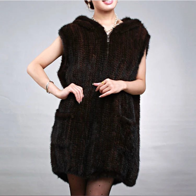 

100% REAL MINK FUR KNITTED VEST BIG SIZE, GENUINE MINK FUR COAT, NATURAL MINK FUR WAISTCOAT NO.SU-1302*EMS FREE SHIPPING