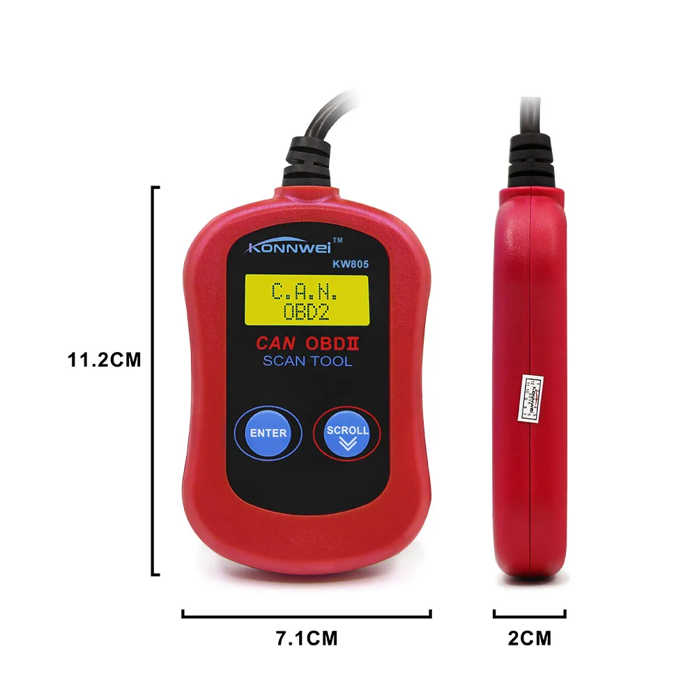 KONNWEI KW805 OBD2/EOBD CAN BUS OBD2 код читателя obd2 OBD II автомобиля диагностический инструмент код ошибки чтения автомобиля детектор Автомобильный инструмент