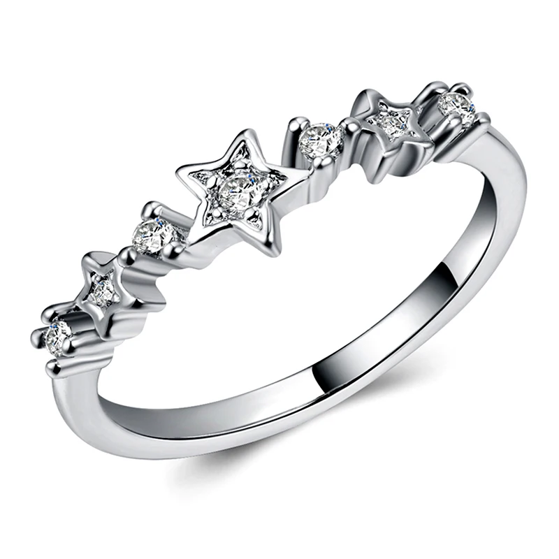 Модное Кристальное свадебное кольцо для женщин, бесконечность, любовь, цветок, кольцо на палец, Коктейльные, вечерние, фирменное кольцо, ювелирное изделие, Прямая поставка - Цвет основного камня: A5