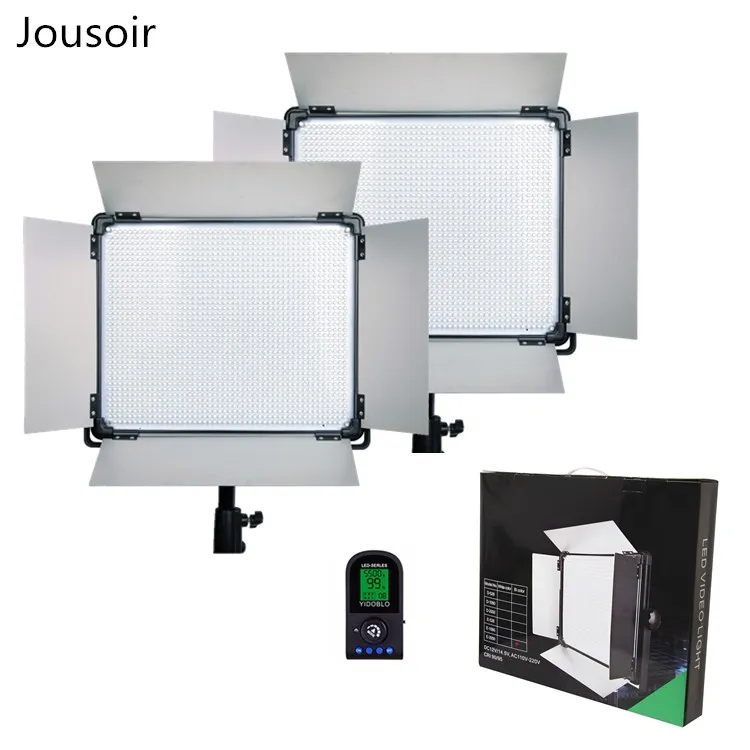 

E-2000II 2*Led video light lcd screen Remote Control Lamp Continue Lighting For Photography led Panel video Lighting CD50