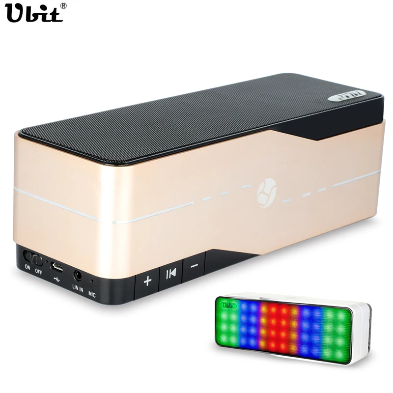 

Ubit 4000mA Mini Bluetooth speaker with LED Flash Portable Wireless Home Theater Party Speakers Sound System 3D stereo Music