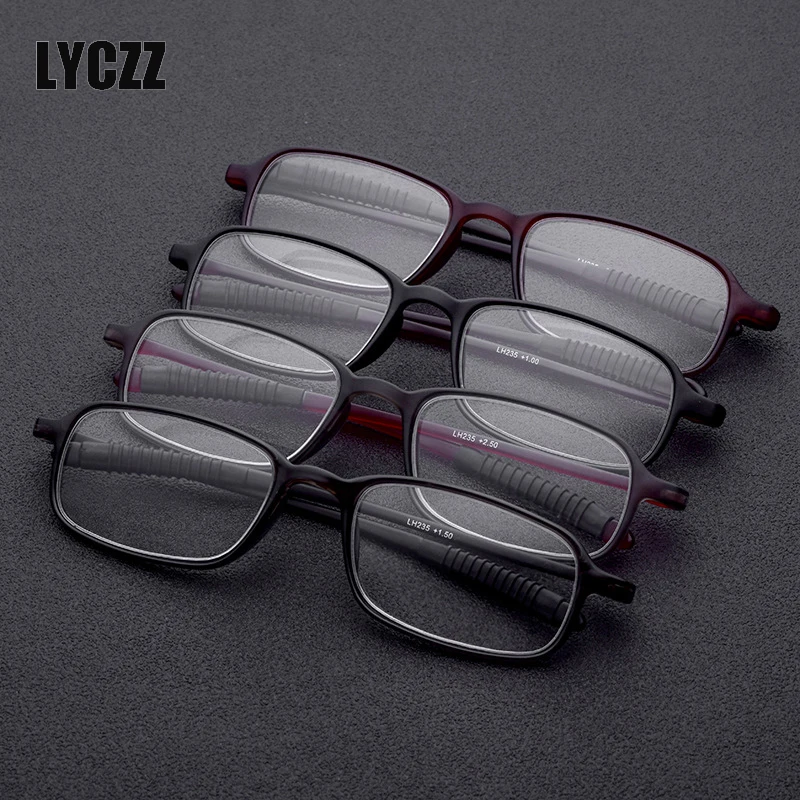 LYCZZ Анти-усталость очки для чтения Для мужчин Для женщин высокое качество TR90 Материал очки для дальнозоркости рецепта + 1,0 + 1,5 + 2,0 + 2,5 + 3,0 + 3,5