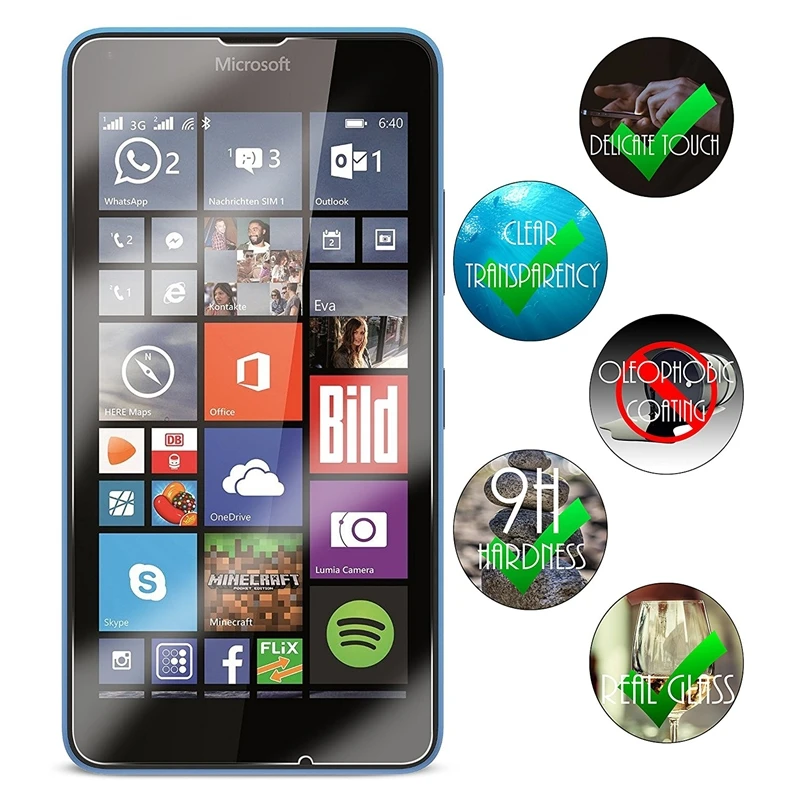 Закаленное стекло для Microsoft Lumia 640 LTE Dual SIM Защита экрана Nokia 5 0 &quotдюймовая защитная
