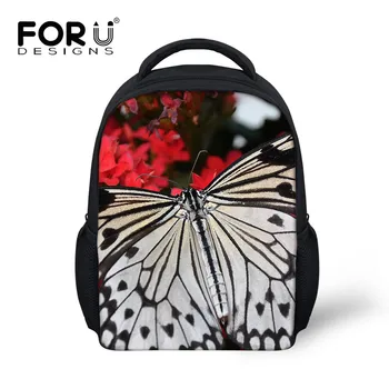 

FORUDESIGNS 3D Butterfly Printed Toddler Kids School Bags Kindergarten Girls Boys Children Design Backpack Baby Small Schoolbag