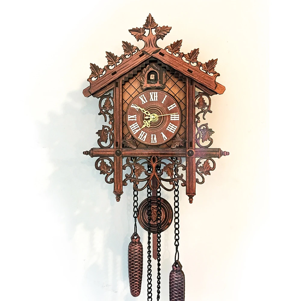 

Vintage Cuckoo Clock Forest Quartz Swing Newest Wall Alarm Handmade Room Decoration