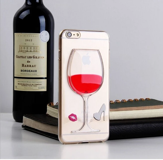 Phone Case For Samsung Galaxy j1 ace j3 A3 2016 Fundas Liquid Quicksand Red Wine Clear