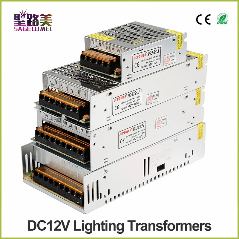 AC 110V~ 220 V-12 v 5A 10A 20A 25A 33A 40A лаборатории трансформатор освещения Светодиодный импульсный источник питания постоянного тока 12V зарядное устройство регулятор