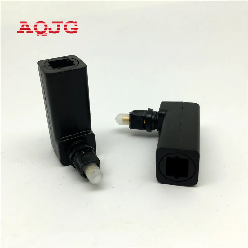 

90 Degree Digital Optical Audio Cable Adapter Male to Female Right Angle 360 Rotates PC TV DVD Stereo Optical Cable For Toslink