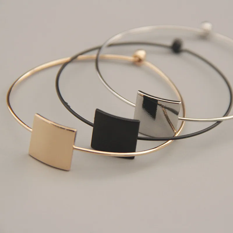 

Retro fashion geometric squares Contracted the bracelet wedding birthday girl