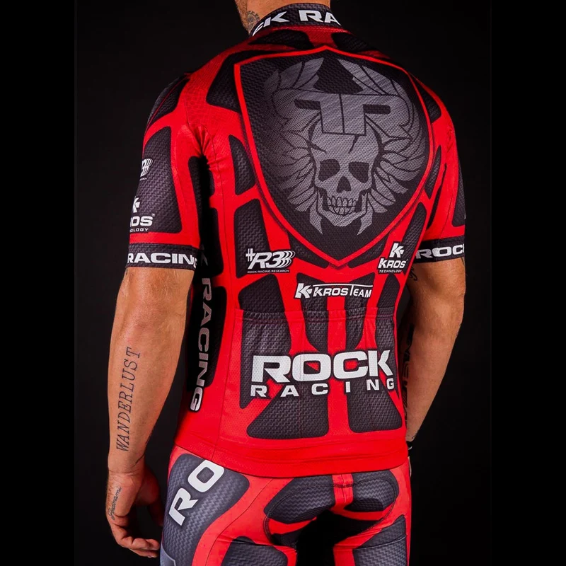 Equipo profesional de alta calidad Rock Racing Bike Ciclismo Ropa hombres verano Ropa Ciclismo Ropa transpirable de manga corta