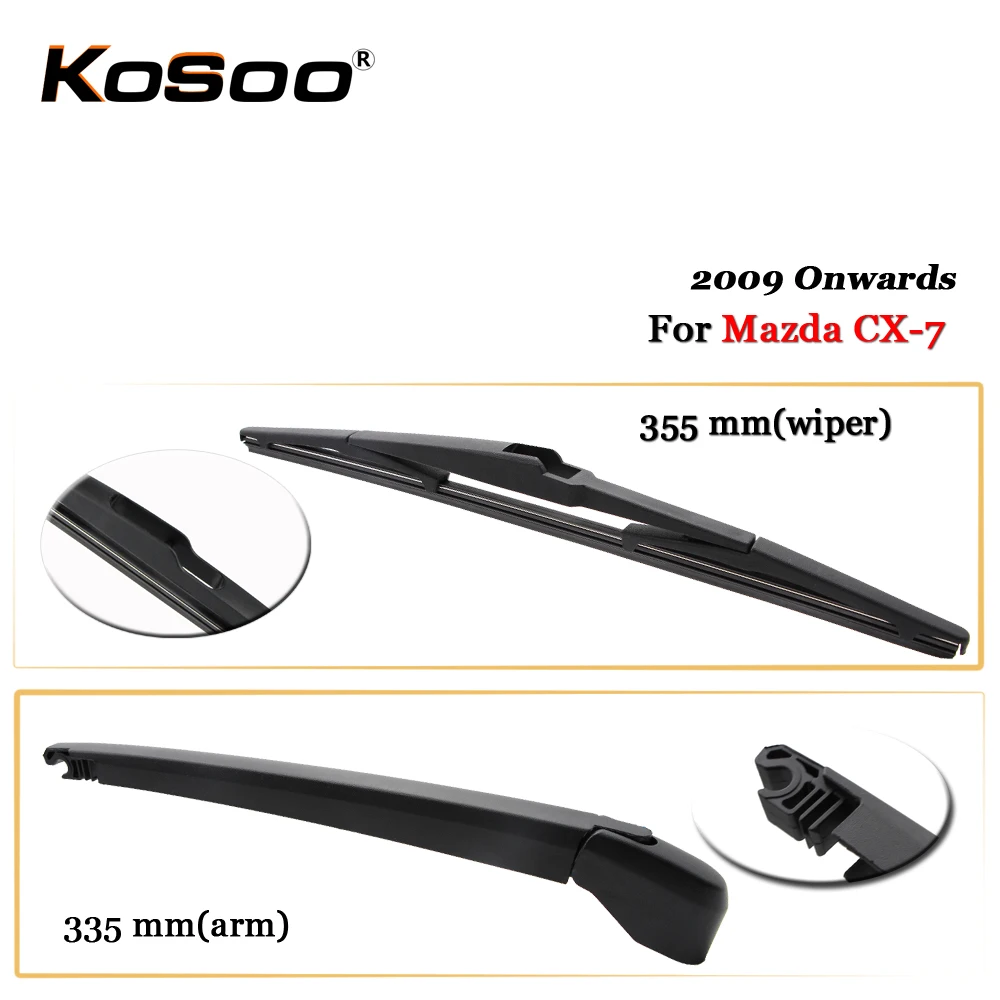 KOSOO Auto Rear Car Wiper Blade For Mazda CX 7,355mm 2009 Onwards Rear