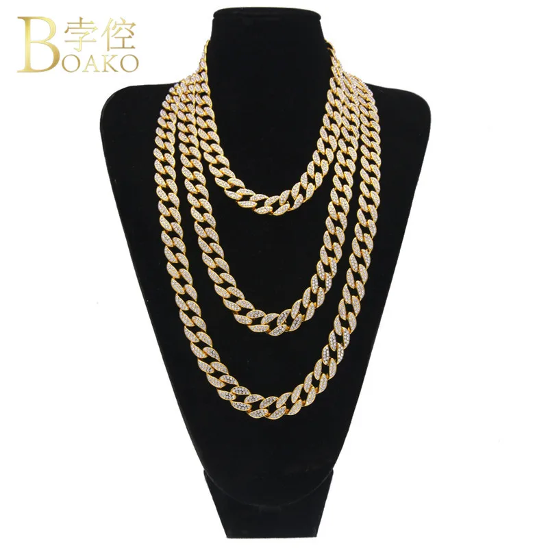 18 дюймов 32 14 мм Iced Out Bling мужское ожерелье с кристаллами из горного хрусталя