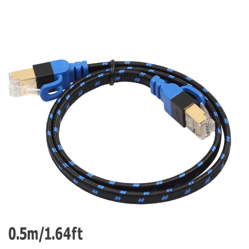 Двойной интерфейс Позолоченный разъем Ethernet кабель J45 CAT 7 CAT7 Интернет LAN патч сеть