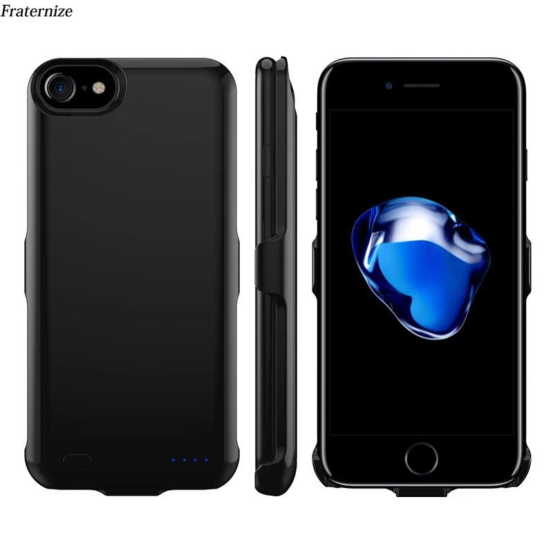 Тонкий чехол-аккумулятор 4000 мАч для iPhone 7 8 Plus чехол с зарядным устройством 6 6S