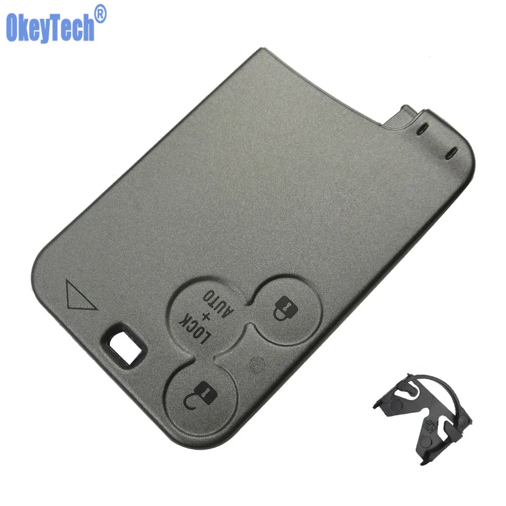 

OkeyTech 3 Button Blank Remote Control Car Key Card Case Shell Cover For Renault Laguna Megane Modus Clio 2 Kangoo Logan Sandero
