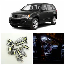 12 шт. белая автомобильная лампа, светодиодный светильник, лампочки, внутренняя посылка, комплект для 2006-2013 Suzuki Grand Vitara, карта, купол, дверь, номерной знак, светильник