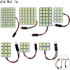 1 Juego de lámpara de mapa de lectura del Panel del coche 5050 6 9 12 15 24 36 48 LED SMD Domo bombilla Interior luces de techo BA9S T10 C5W adaptador Festoon Base ► Foto 1/6