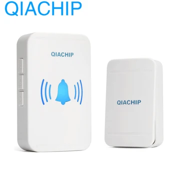 

QIACHIP Self-powered Wireless Doorbell No Battery Waterproof 150m Range Push Button Door Ring Chime For Light LED EU US Plug