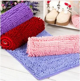 

Fiber chenille carpet bath mats doormat waste-absorbing slip-resistant pad