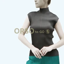 Azterumi плиссированные весенне-летние новые женские большие размеры плиссированная футболка водолазка с коротким рукавом футболки Топы черные серые зеленые Топы