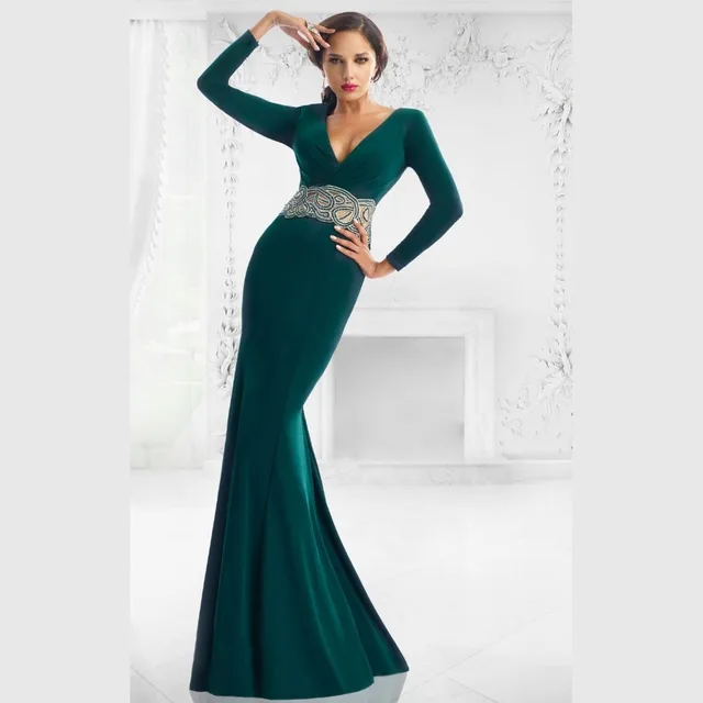 Socail Imported Party Over Income Cotillon Great Gatsby Arabian Socail Imported Party Over Income Cotillon Great Gatsby Arabian Elegant Long Emerald Green Ed Formal Mother