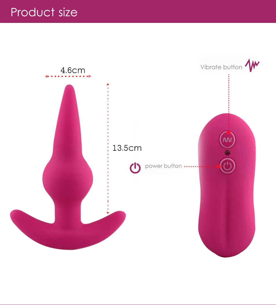 Hieha Anal Sex Toys 10 Mode Anal Plug Vibrator Plug Prostate Massager Vibration Silicone Butt Plug Sex Toys for Women Men 8