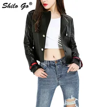 Шило GO кожаная куртка Женская Осенняя мода Овчина натуральная кожа куртка с лацканами однобортный длинный рукав сексуальное короткое пальто