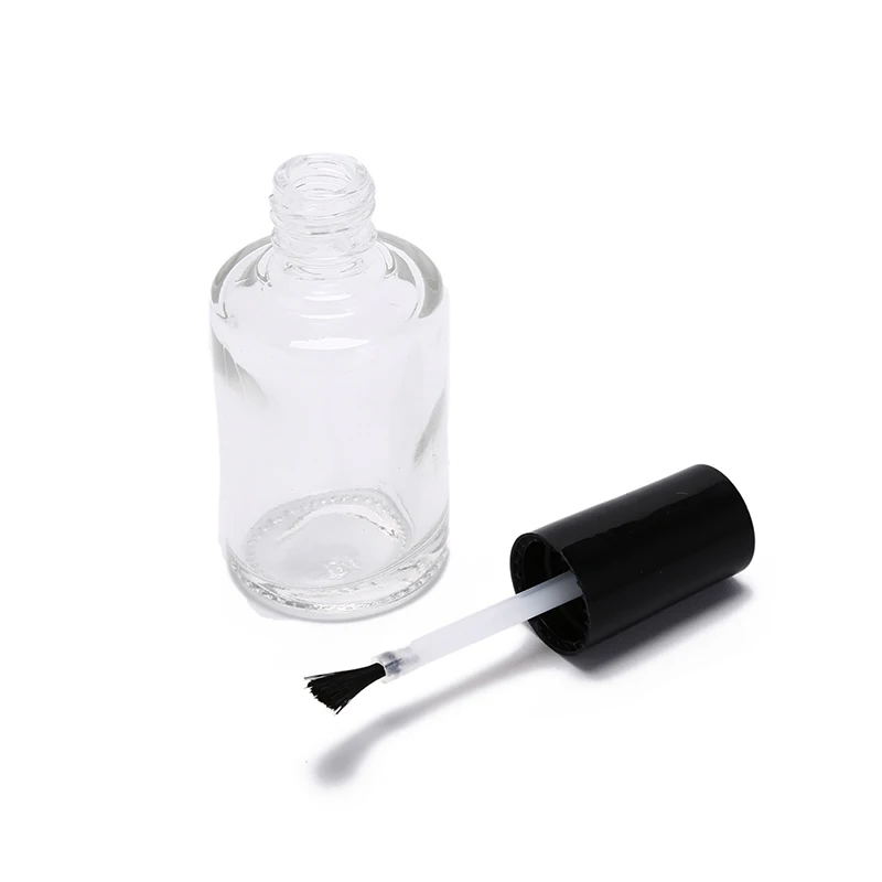 Прозрачная 10 мл/15 мл стеклянная бутылка для лака для ногтей пустая с крышкой кисть пустые косметические контейнеры стеклянные бутылки для ногтей с кисточкой