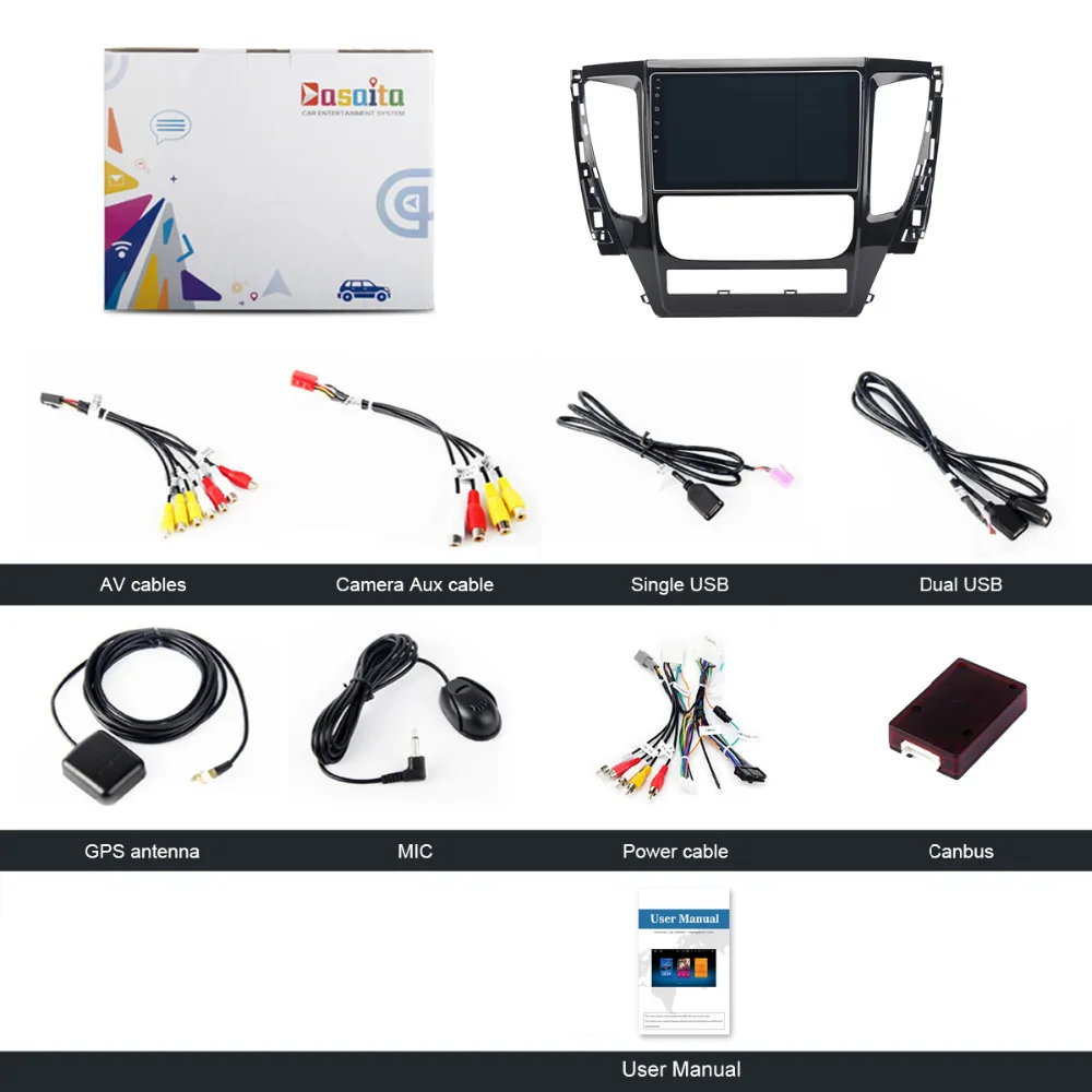 Best Android 9.0 Car Radio 2 Din GPS Navi for Mitsubishi Pajero Sport 3 2017 2018 PX6 RK3399 DSP IPS Screen 4Gb+64Gb 6-Core RDS WIFI 19