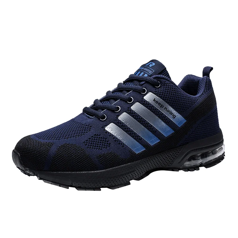 Спортивная обувь для мужчин; Новинка года; Мужская обувь; классическая спортивная обувь для бега; красные, синие кроссовки; Мужская Новая прогулочная обувь - Цвет: Синий