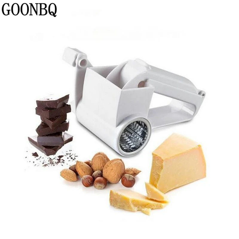 

GOONBQ 1 pc Hand-Cranked Vegetable Gralic Graters Plastic Cheese Chocolat Nuts Cutter Vegetable Grade Shredder Slicer