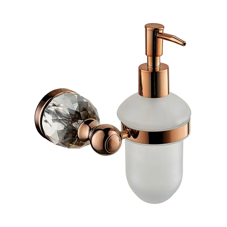 #Special Offers Luxury Crystal brass copper Wall Mounted Rose gold Liquid Soap Dispenser With Frosted Glass Container/bottle Bathroom hardware #Special Offers Luxury Crystal brass copper Wall Mounted Rose gold Liquid Soap Dispenser With Frosted Glass Container/bottle Bathroom hardware