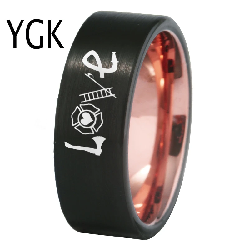 Ygk Bague En Tungstene Noir Mat Pour Homme Bijoux De Pompier Design D Amour Avec Rose Cadeau D Anniversaire De Fiancailles Et De Mariage Aliexpress Ygk Bague En Tungstene Noir Mat Pour Homme Bijoux De Pompier Design D Amour Avec Rose Cadeau D Anniversaire De Fiancailles Et De Mariage Aliexpress