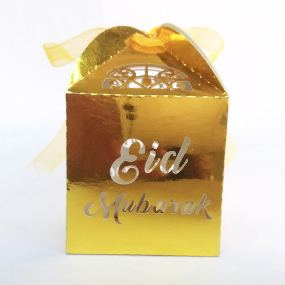 50 шт. топперы для капкейков Eid Mubarak золотые и серебряные мусульманские украшения