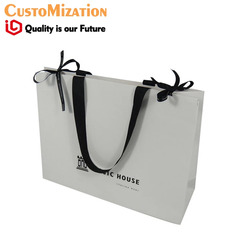 Luxury Fashion Nice bags packaging paper luxury paper logo printed organic paper bags wholesale Jewelry Packaging & Display Jewelry Packaging