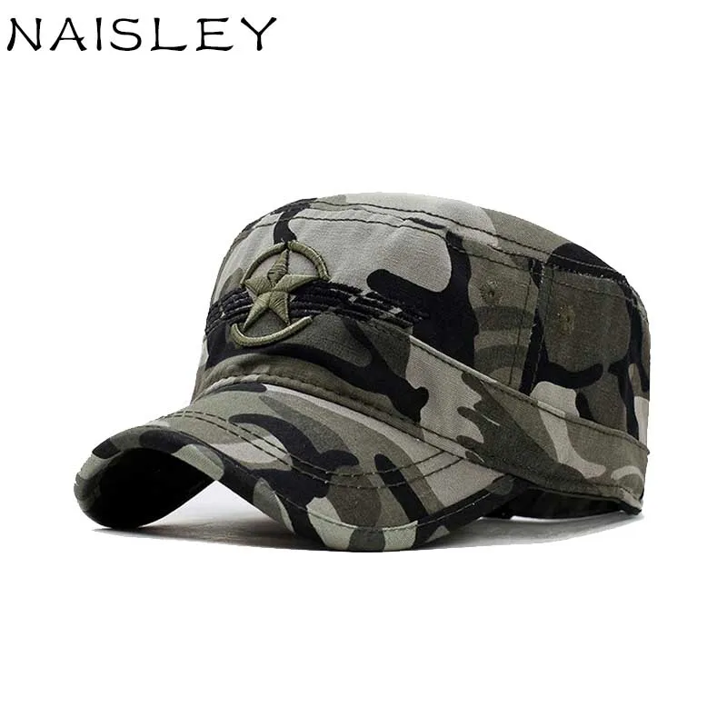 NAISLEY 2017 Adjustable Cotton Men Hat Camouflage Military Hat Cap Man