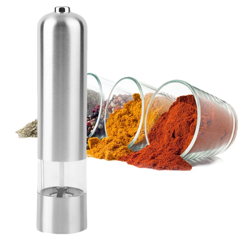 

1PC Stainless Steel Electric Salt Pepper Mill Spice Grinder Muller Kitchen Tool Worldwide Store