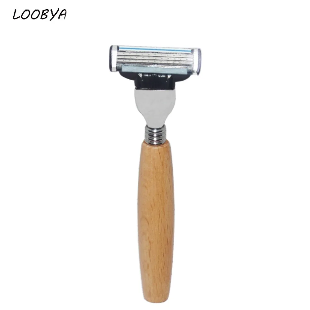 

Men Safety Shaving Razor for Father Friend Gift with Wood Handle