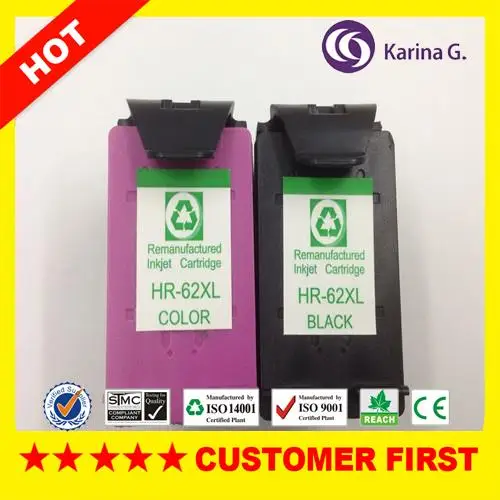 Remanufactured For HP62 Ink Cartridge for officejet 5744 officejet 5746-in Ink Cartridges from