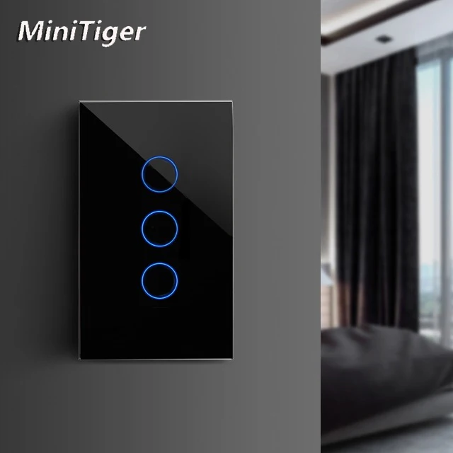  MiniTiger EU/US/UK/AU Standard Smart Home LED Light Touch Switch for LED Bulb Wall Touch Switch 1/2 - 33029892027