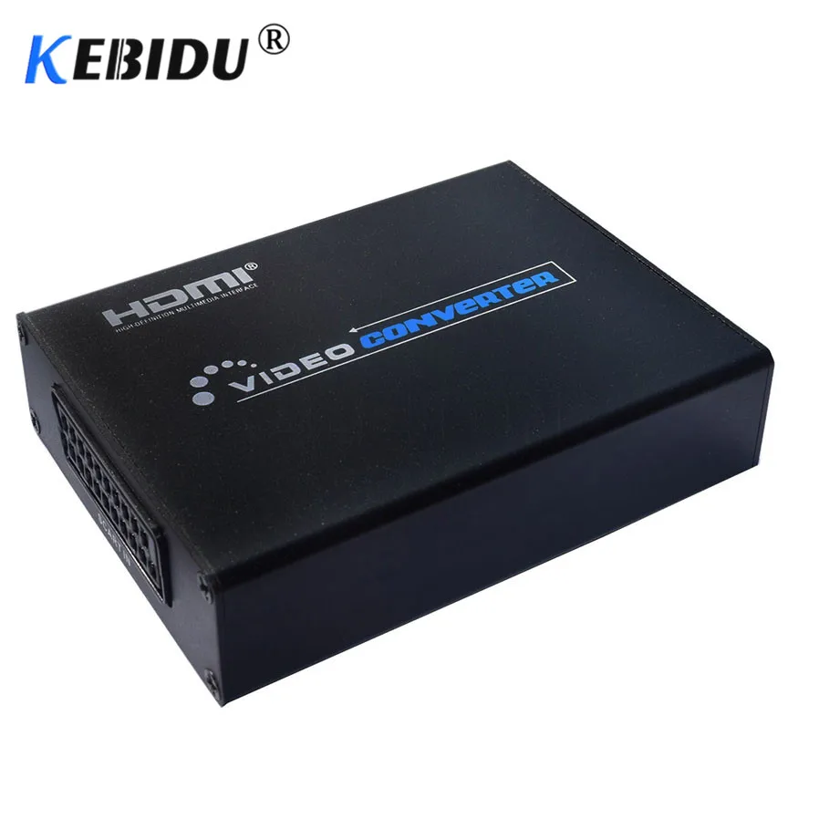 

Kebidu HD SCART to HDMI Converter Adapter HDMI Splitter HDTV Audio Video Switch Projector with Power Supplied Adapter 3D Motion