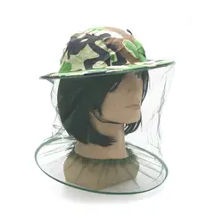 1 шт. защита для лица Садовые принадлежности шляпа Москитная зеленая камуфляжная москитная сетка для головы