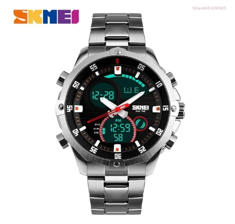  Men's Sports Watches Stainless Steel Quartz Chronograph Watch Top Luxury Brand  Wristwatchwes Men's