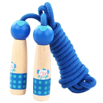 

Kids Skipping Ropes Children Outdoor Toys Wooden Jumping Rope 300 cm Long For Kids Gift