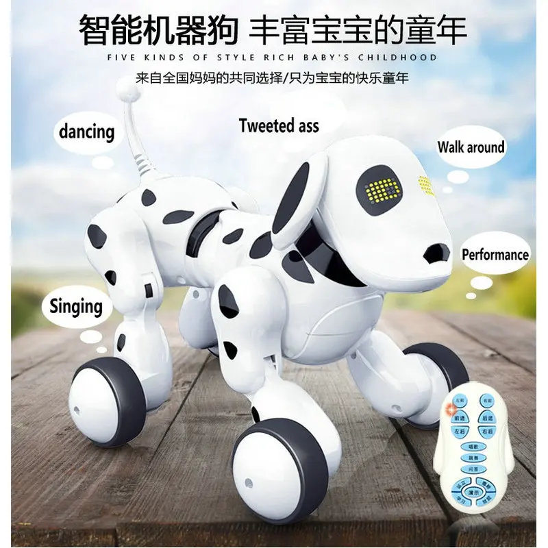 Подарок на день рождения, Рождество, радиоуправляемая прогулочная собака, 2,4G, беспроводной пульт дистанционного управления, умная собака, электронный питомец, обучающая детская игрушка, робот