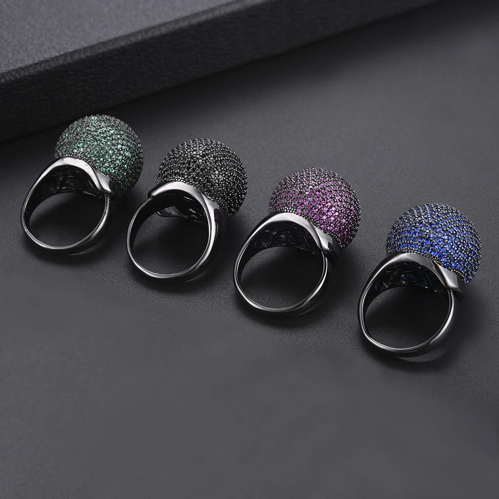 GODKI 21 мм, роскошное женское кольцо с кубическим цирконием в Дубае, обручальное кольцо на кастет для женщин, ювелирные изделия для свадебной вечеринки, ювелирные изделия для женщин Anillos
